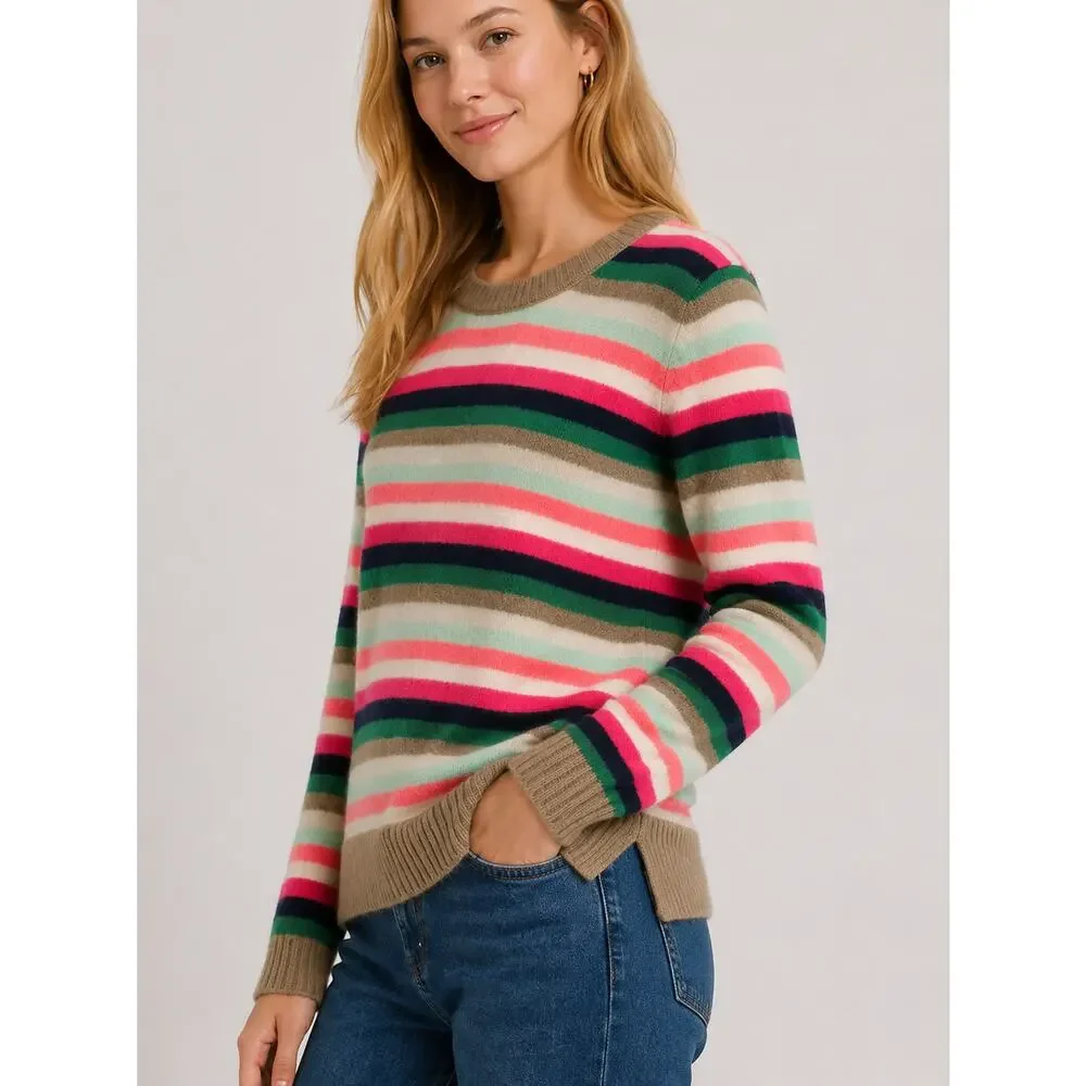 J. Crew Factory Extra Soft Yarn Striped Sweater Womens XS Long Sleeve